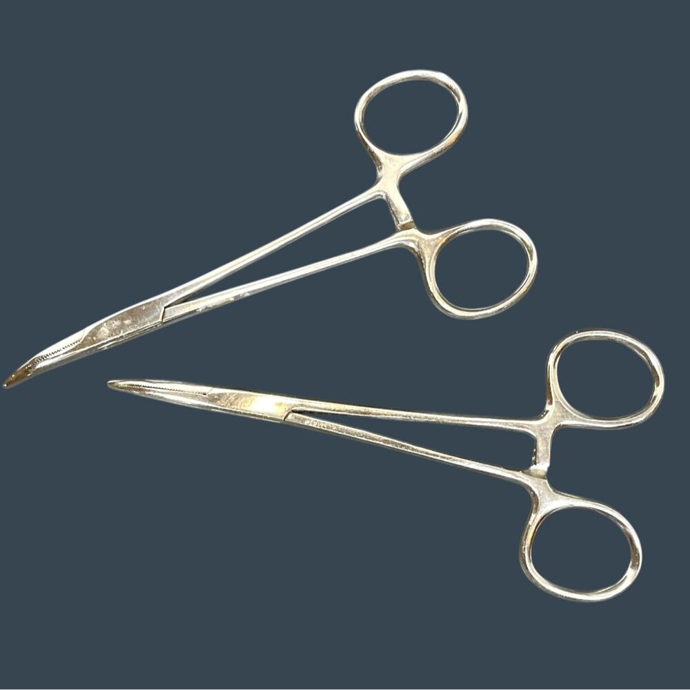 VTG Lot Stainless Steel Forceps Hemostat Scissor Clamp Medical Instrument Set - Picture 5 of 9